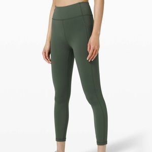 Lululemon Invigorate HR Pocket Tight Leggings 25" Inseam Size 4 - Smoked Spruce